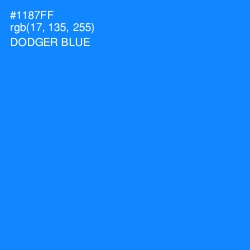 #1187FF - Dodger Blue Color Image